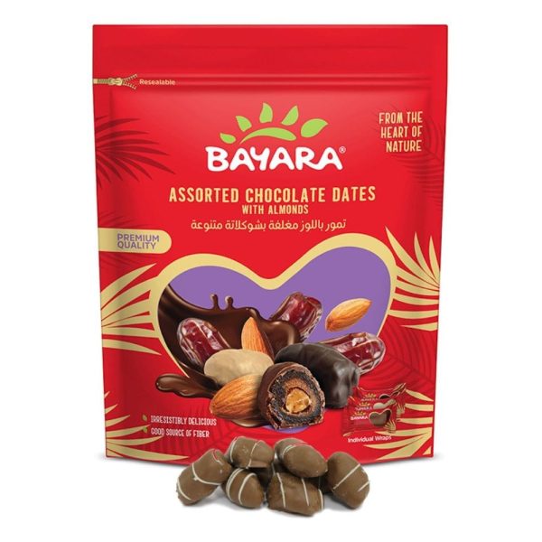 Bayara Dates With Almonds & Assorted Chocolate 250g - UAE