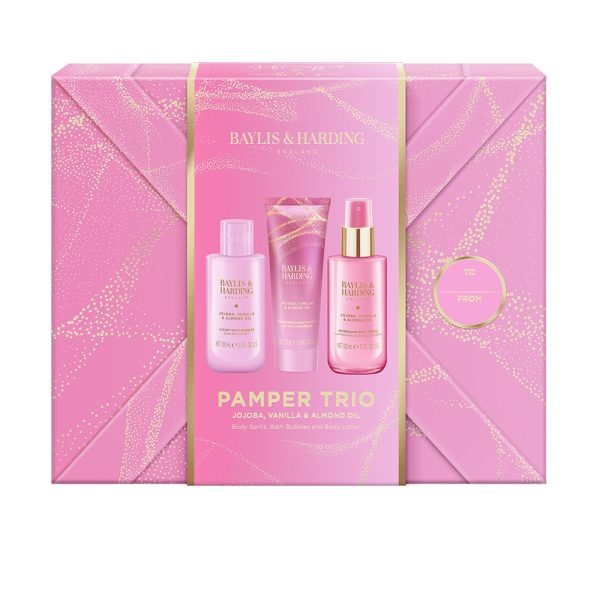 Jojoba, Vanilla & Almond Oil Gift Wrapped Pamper Trio Gift Set 400g