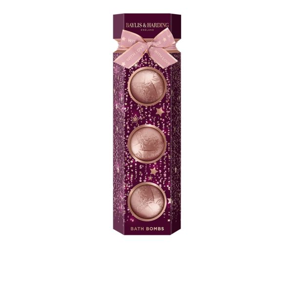 Wild Cherry & Vanilla Luxury Bath Bomb Trio Gift Set 380g