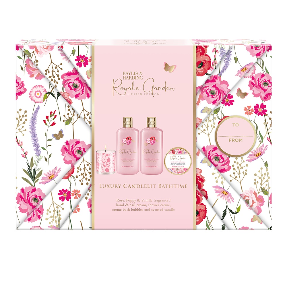 Royale Garden Gift Wrapped Candlelit Gift Set 940g