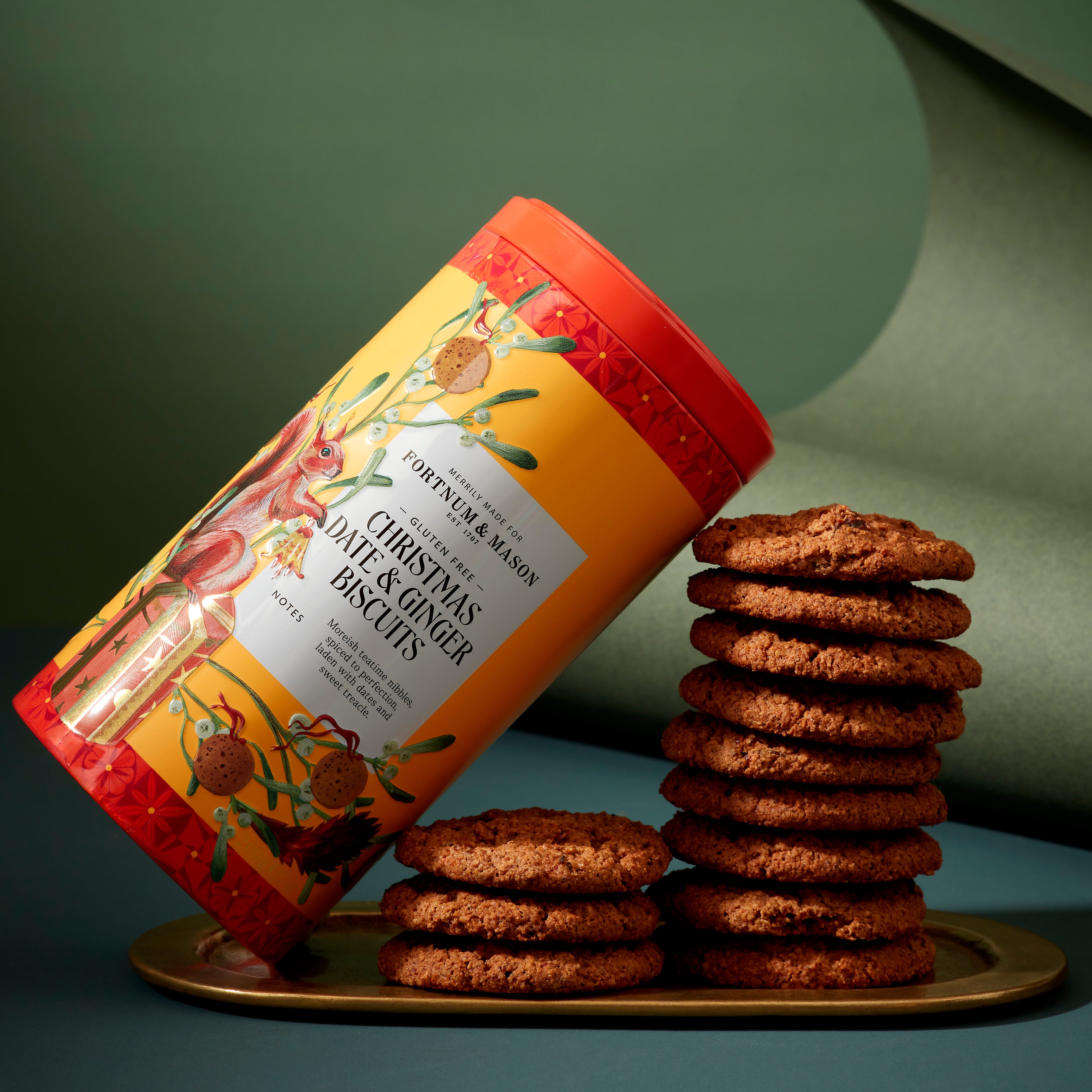 Fortnum & Mason Piccadilly Christmas Date & Ginger Gluten-Free & Vegan Biscuits