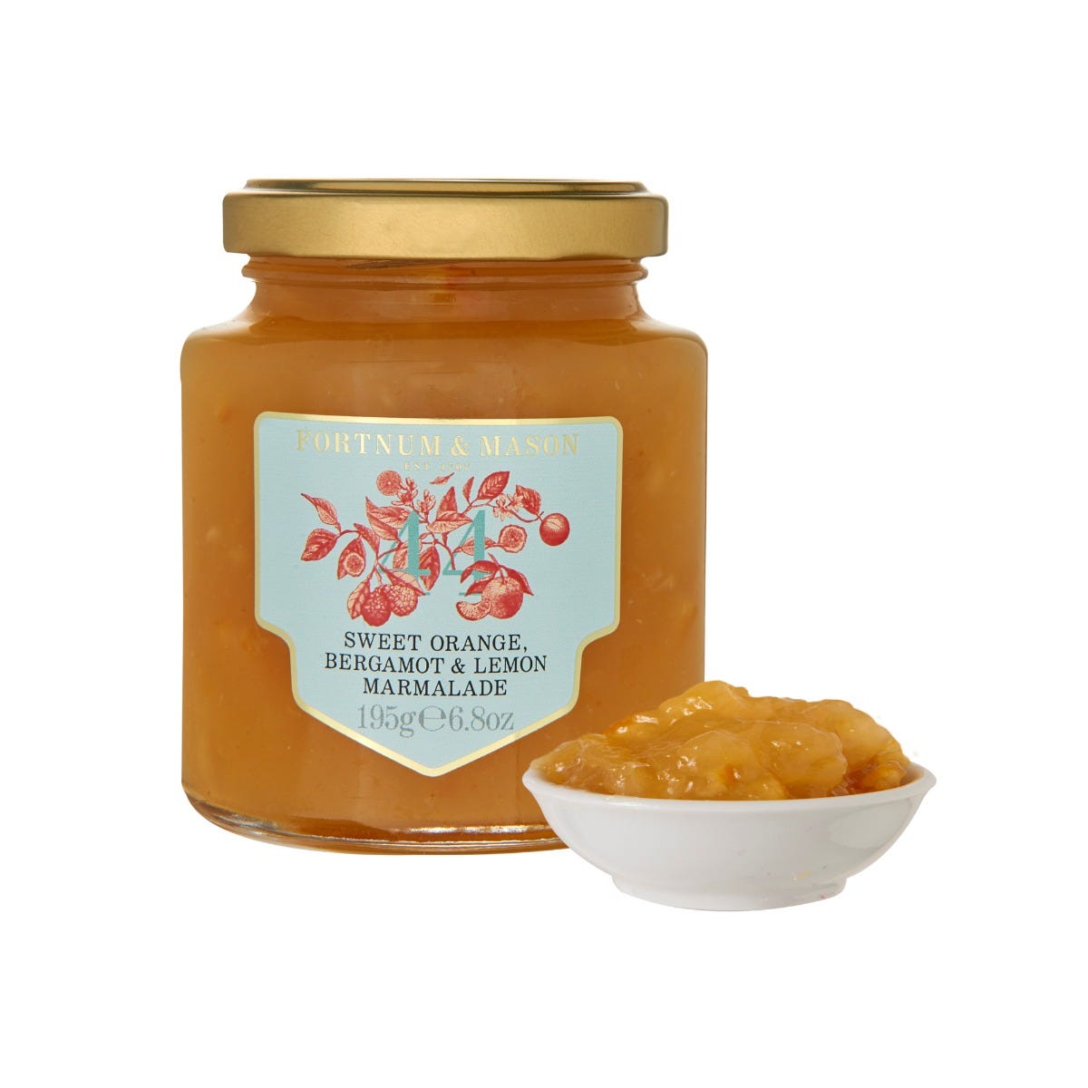 Fortnum & Mason Sweet Orange, Bergamot & Lemon Marmalade, 195g