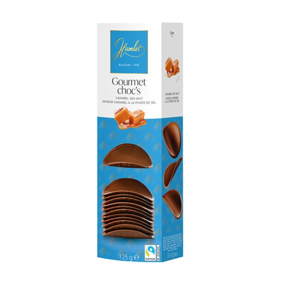 Hamlet Chocola's Caramel Sea Salt Fine Milk Chocolate Curls 125g