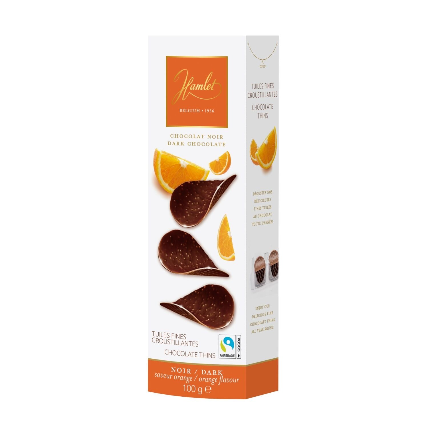 Hamlet Chocola's Orange Fine Milk Chocolate Curls 125g