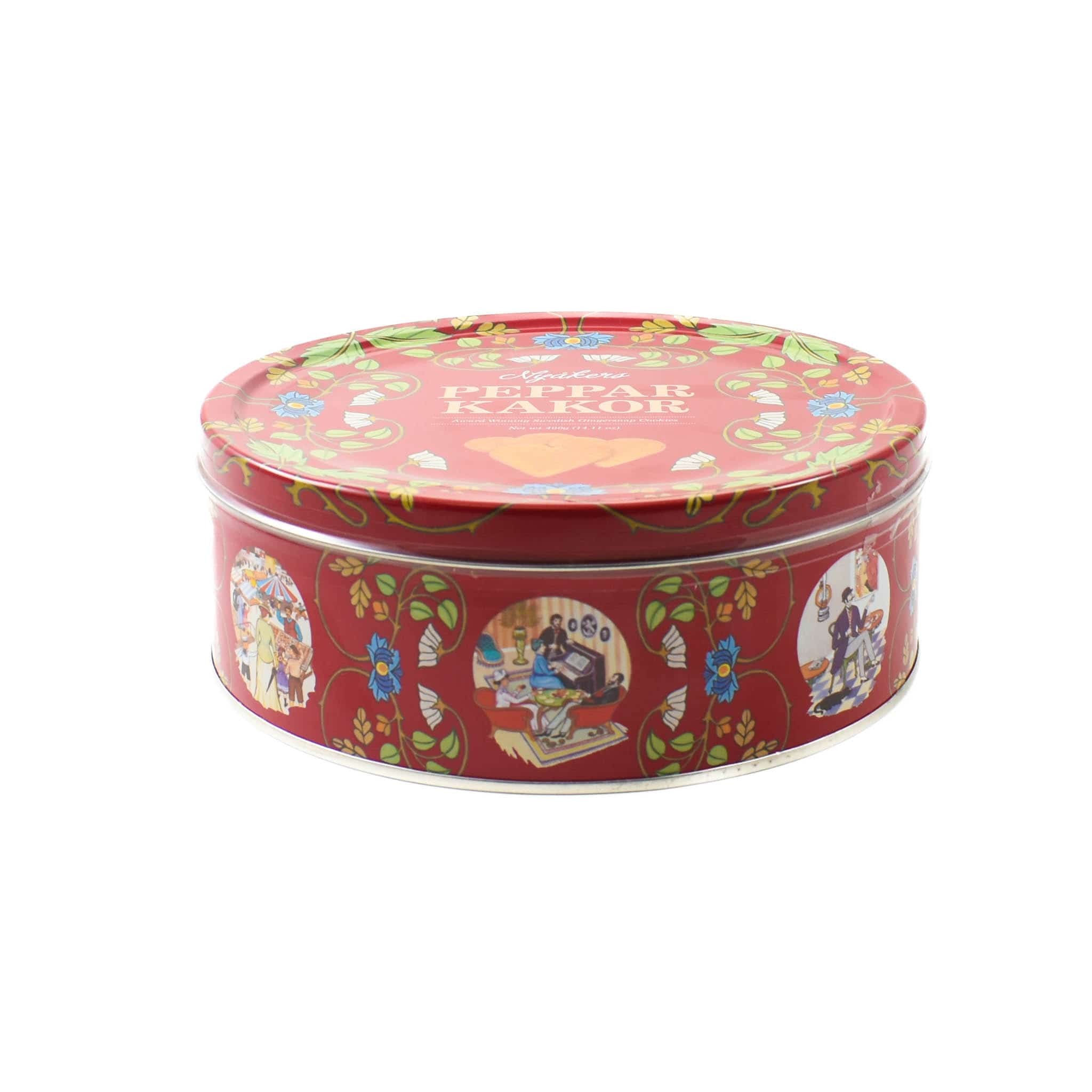 Nyakers Swedish Ginger Hearts Biscuits In Red Tin 400g