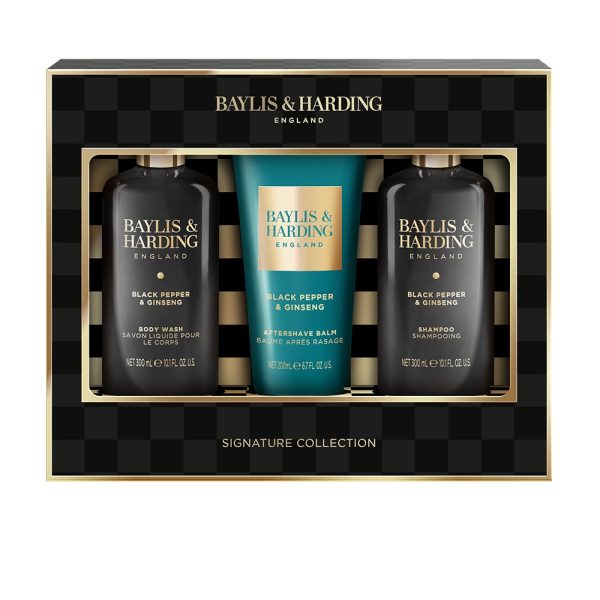 Black Pepper & Ginseng Men'S Luxury Bathing Trio Gift Set 1080g