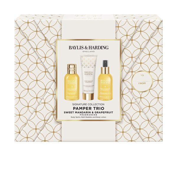 Sweet Mandarin & Grapefruit Gift Wrapped Pamper Trio Gift Set 400g