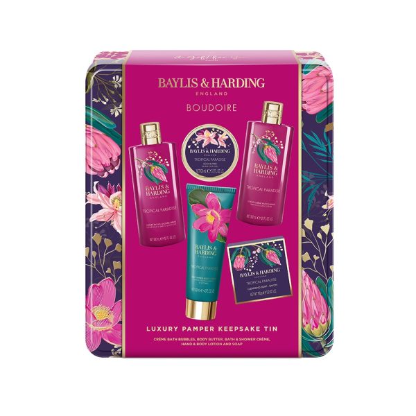 Boudoire Luxury Pamper 5 Piece Tin Gift Set 1790g