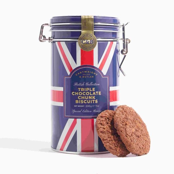 Cartwright & Butler G British Collet Triple Chocolate Chunk Biscuits in Tin 200g