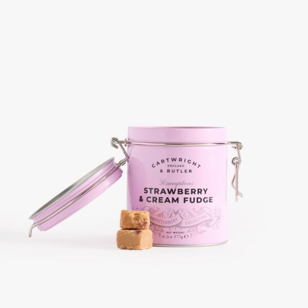 Cartwright & Butler Strawberry & Clotted Cream Fudge in Tin 175g