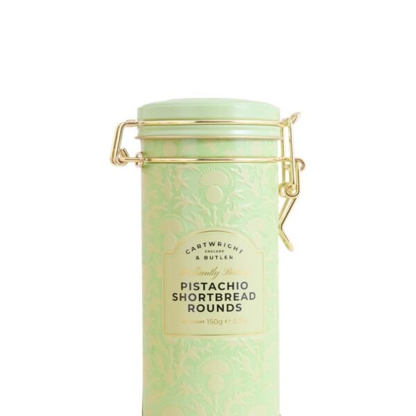 Cartwright & Butler Pistachio Shortbread Rounds in Tin 150g