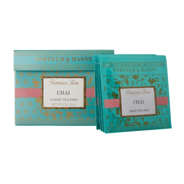 Fortnum & Mason Chai, 15 Whole Leaf Silky Teabags, 37.5g