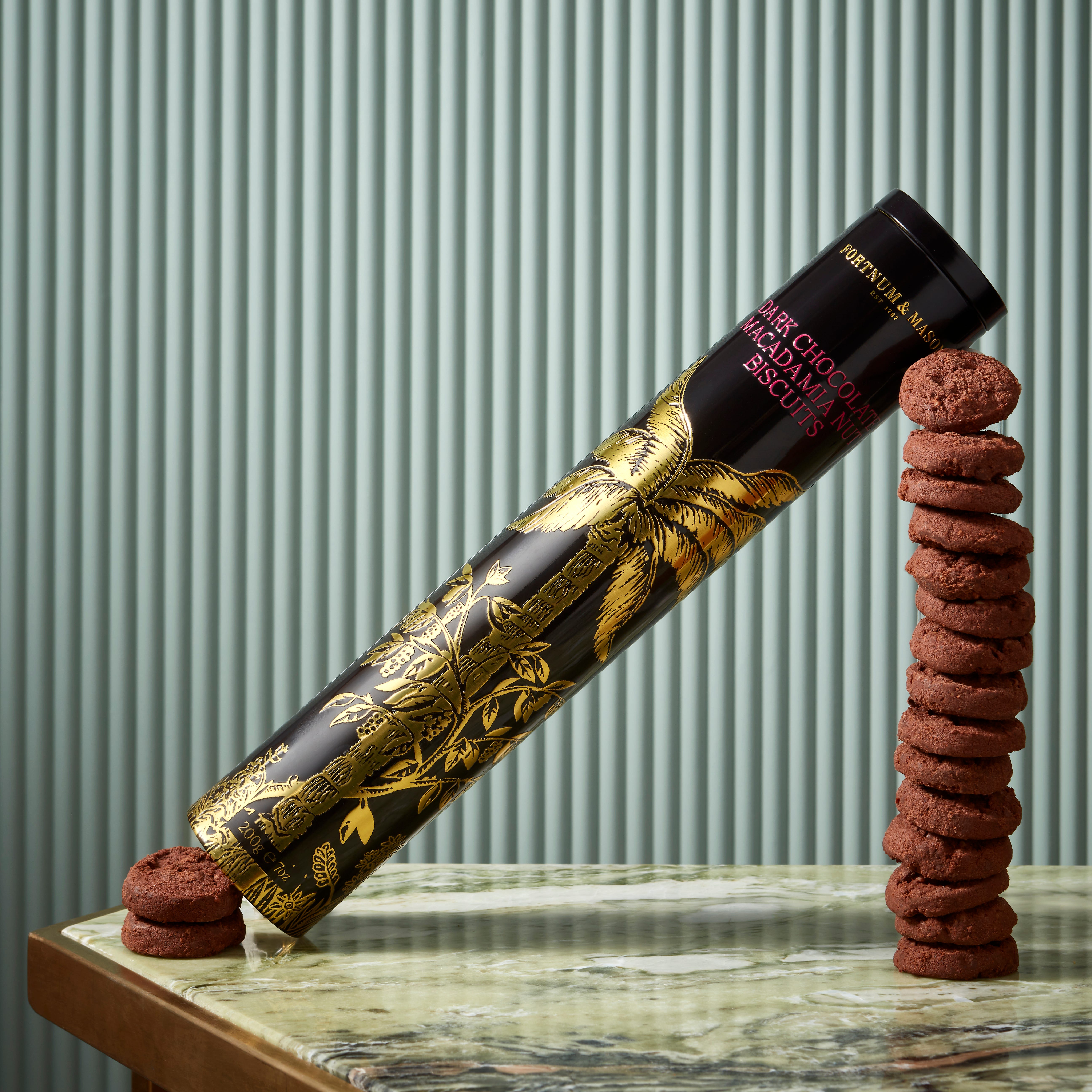 Fortnum & Mason Dark Chocolate Macadamia Nut Biscuits, 200g