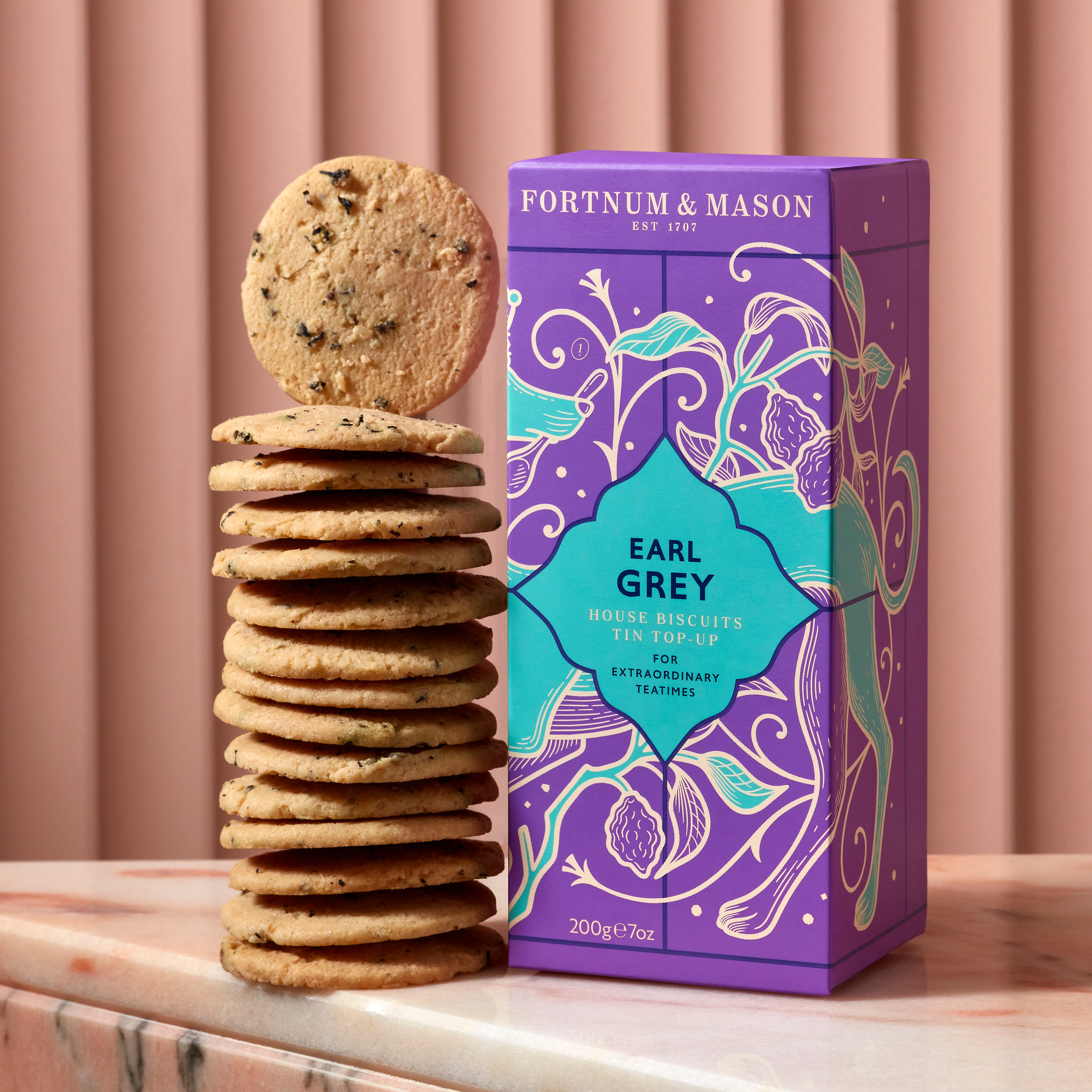Fortnum & Mason House Earl Grey Biscuits Carton, 200g