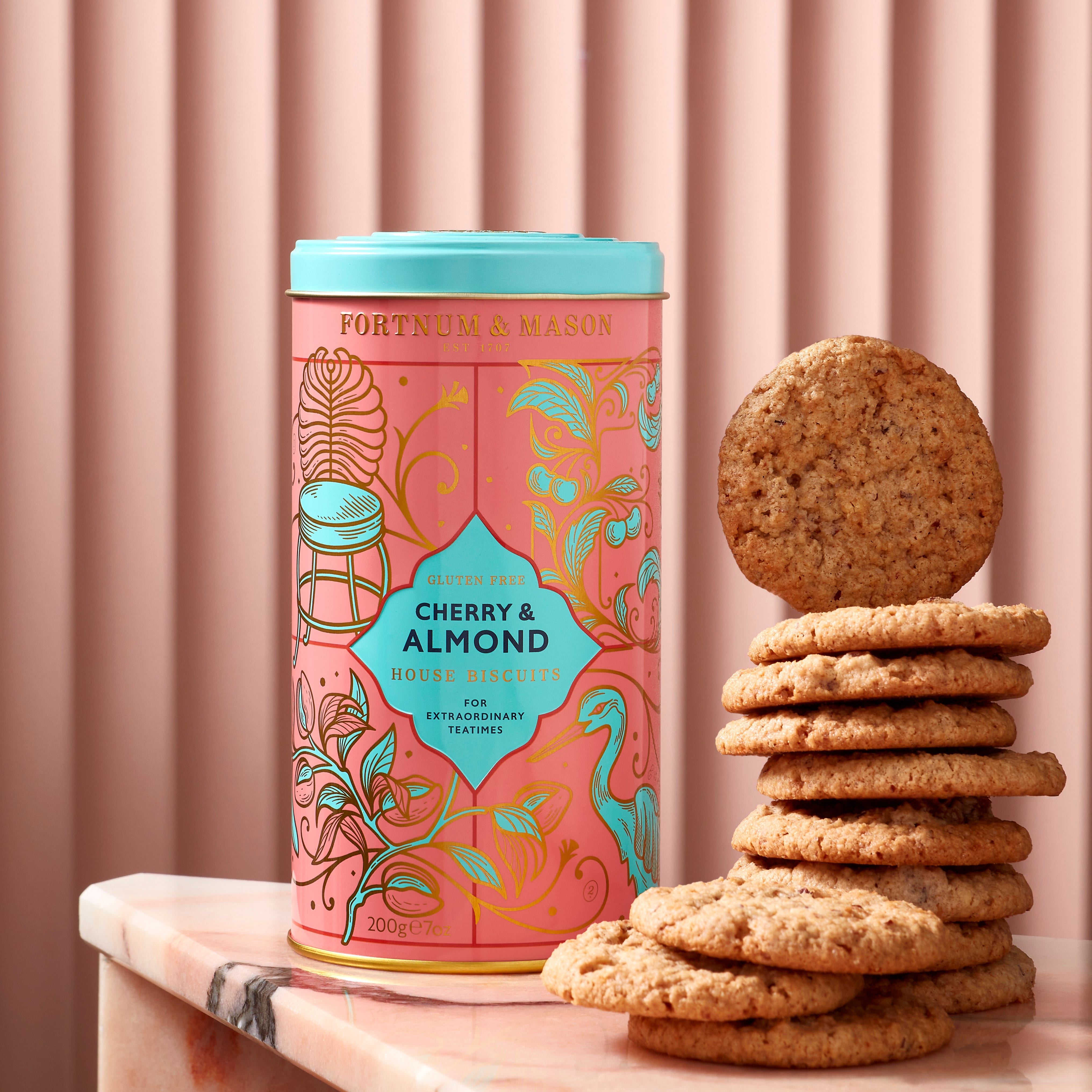 Fortnum & Mason House Gluten F & Vegan Cherry & Almond Biscuits, 200g