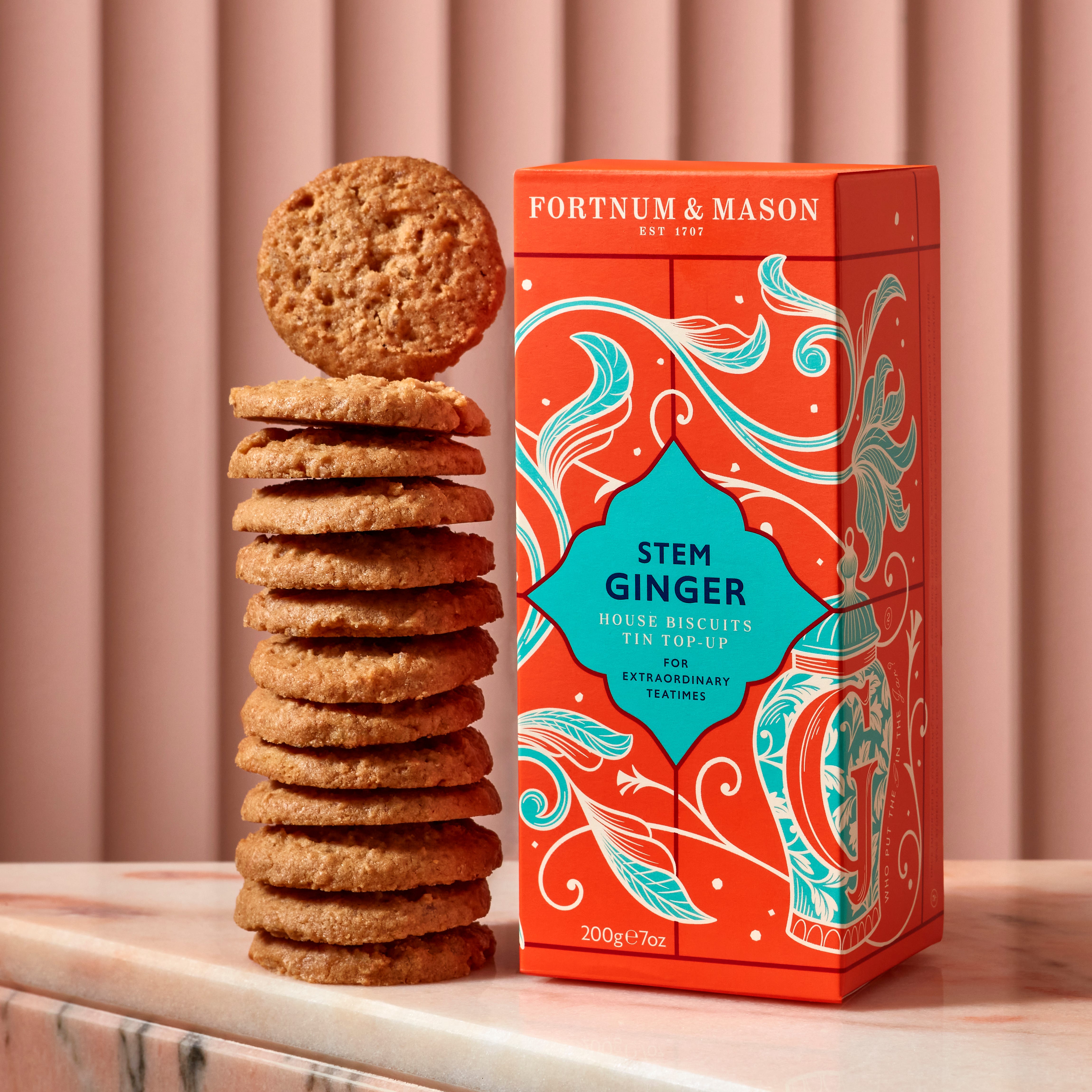 Fortnum & Mason House Stem Ginger Biscuits Carton, 200g